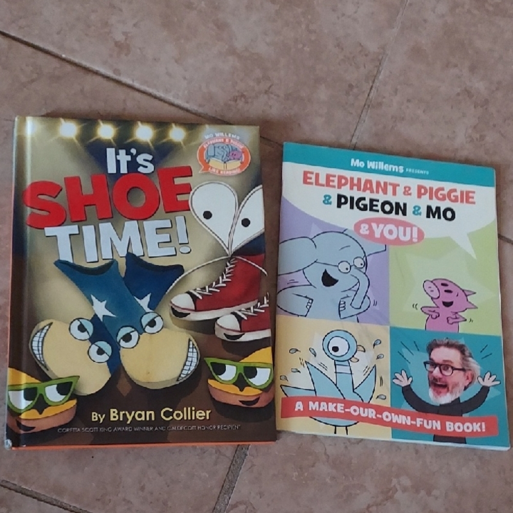 Mo Willems "It's Shoe Time!" and "Elephant & Pigeon..." Book Children's Set